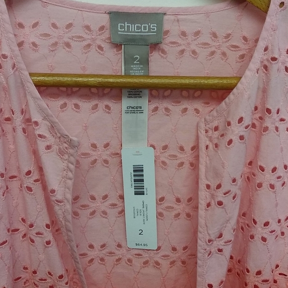 NWT Chico's Coral Fusion Ombre Jacket - Picture 4 of 12